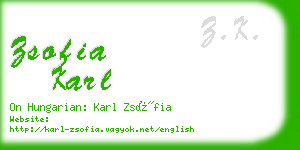 zsofia karl business card